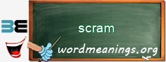 WordMeaning blackboard for scram